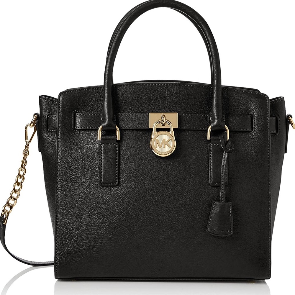 Michael Kors Authentic Black Leather Tote (Good condition) (large)